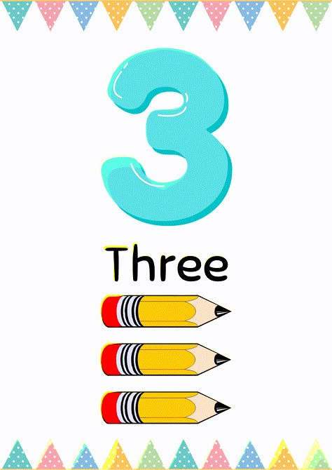 Free Number 3 Flashcard PDF Printable Circle Time Wall, Tongue Images, Numbers Preschool Printables, Flashcards For Kindergarten, Kindergarten Math Addition, Community Helpers Preschool Activities, Math Flash Cards, Flashcards For Toddlers, Free Printable Numbers