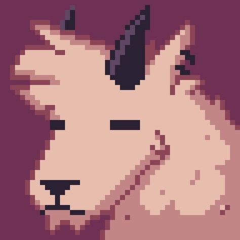 Goat Pixel Art, Pixel Cat Icon, Cult Of The Lamb Pixel Art, Minecraft Cat Pixel Art, Occult Pixel Art, Arte Dark, Body Male, Male References, Piskel Art