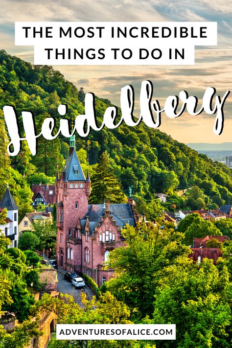 Whether you love historic castles, wonderful viewpoints, or beautiful old towns, here are the 14 best things to do in Heidelberg, Germany. #grmany #heidelberg #europetravel #europe https://www.adventuresofalice.com/things-to-do-in-heidelberg/ Things To Do In Heidelberg Germany, Heidleburg Germany Things To Do, Heidleburg Germany, Heilderberg Germany, Germany Travel Destinations, Christmas Markets Germany, Rhine River Cruise, Germany Trip, Black Forest Germany