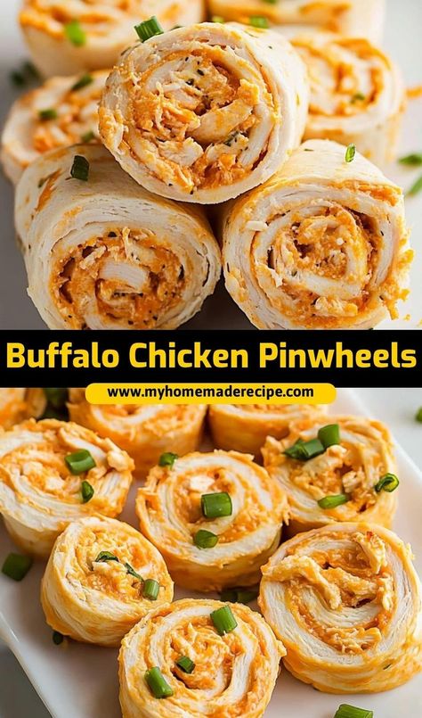 These buffalo chicken pinwheels are the best pinwheels for a quick and spicy appetizer. Packed with creamy buffalo chicken, they’re the ultimate pinwheels for parties and game days Canned Chicken Pinwheels, Appetizer With Chicken, Mexican Chicken Pinwheels, The Best Pinwheel Recipes, Buffalo Chicken Lunch Ideas, Pinwheels Lunch Ideas, Buffalo Chicken Cheese Ball, Chicken Pinwheels Cream Cheese, Spicy Pinwheels