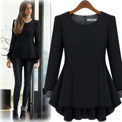 Online Shop 2014 new arrival plus size spring slim fashion one-piece dress for female, Free shipping women dress|Aliexpress Mobile Black Tops For Women, Mode Casual, Vestido Casual, One Piece Dress, Mode Inspiration, Tops For Women, Look Chic, Alibaba Group, Fashion Sense