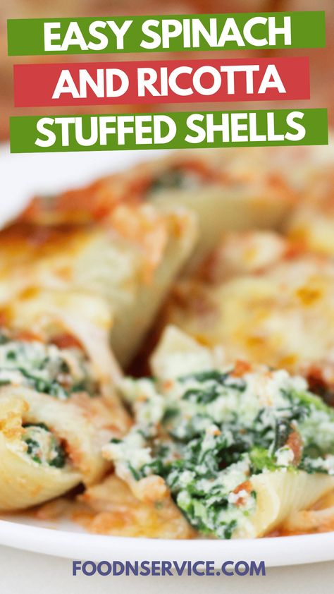 If you’re in the mood for Italian comfort food, Spinach and Ricolla Stuffed Shells are sure to satisfy your appetite. The cheesy goodness and Italian seasoning will have you singing, “That’s Amore!" Cheesy Spinach Stuffed Shells, Stuff Shells Recipes Ricotta, Italian Stuffed Shells Ricotta, Spinach Ricotta Stuffed Shells, Spinach And Ricotta Stuffed Shells, Italian Stuffed Shells, Ricotta Stuffed Shells, Spinach Stuffed Shells, Stuffed Shells Ricotta