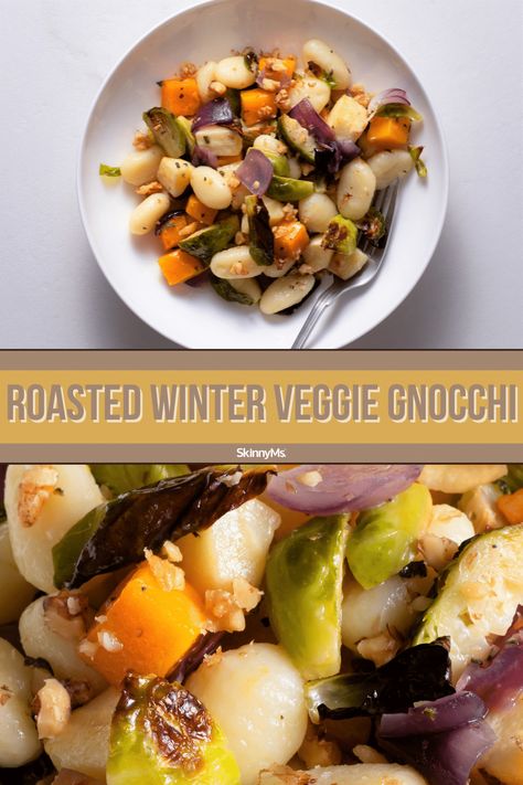 Roasted Winter Veggie Gnocchi Veggie Gnocchi, Squash Mashed Potatoes, Winter Pasta Dishes, Squash Mashed, Bland Diet Recipes, Gnocchi Recipes Homemade, Winter Pasta, Gnocchi Dishes, Yummy Dinner Recipes