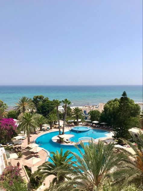 Tunis, Hammamet, sea, hotel, summer, pool, seaview, palm Tunisia Vacation, Summer Pool, Sea View, Libya, Tunisia, The Beatles, Beautiful Places, Pool, Hotel