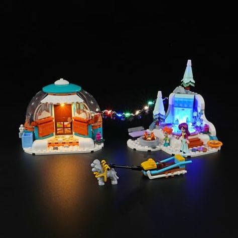 Rorliny LED Light Kit for Lego Friends Igloo Holiday Adventure 41760 Building Set, Creative Lighting kit Compatible with Lego 41760 (Lights Only, No Lego Set) Lego Christmas Village, Lego Christmas, Lego Blocks, Lego Models, Ceiling Fan In Kitchen, Creative Lighting, Lego Friends, Lamp Sets, Building Block