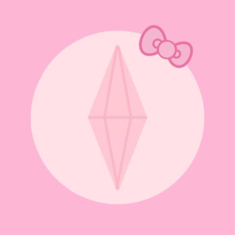 Pink Sims Icon, Cat App, Diamond Icon, Pink Icons, Widget Icon, App Icon, Hello Kitty, Kitty, Collage