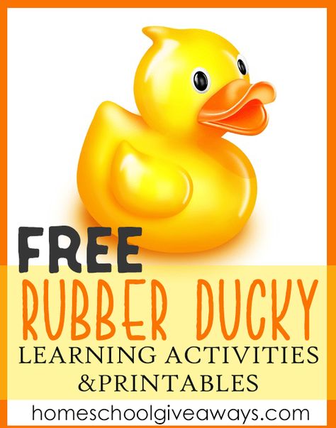 FREE Rubber Ducky Learning Activities and Printables Preschool Rubber Duck Activities, Rubber Duck Printable Free, Rubber Duck Activities For Preschool, 10 Rubber Ducks Activities, Rubber Duck Activities, Rubber Ducky Games, Duck Crafts For Preschoolers, Silly Songs For Kids, Pond Activities