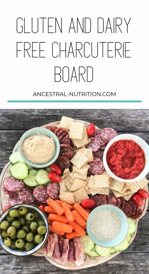 Dairy Free Charcuterie, Dairy Free Charcuterie Board, Gluten Free Dairy Free Appetizers, Dairy Free Dips, Meat Board, Dairy Free Appetizers, Ancestral Nutrition, Dairy Free Snacks, Keto Side