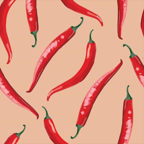 Graphic Design Studio on Instagram: “Need chillies on everything, so I decided to draw them 🌶🌶 tis the season” Chilli Drawing, Chilli Illustration, Graphic Design Studio, Graphic Design Pattern, Graphic Design Studios, Fruit And Veg, Surface Pattern Design, Surface Pattern, Tis The Season