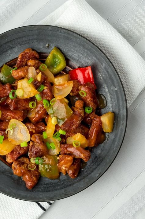 Sweet And Sour Pork Recipe - Chichilicious Sweet And Sour Pork Recipe, Sweet N Sour Pork Recipe, Sweet Sour Pork, Vegetarian Appetizers Easy, Ham Dishes, Pineapple Pork, Chinese Restaurants, Pork Recipe, Vegetarian Appetizers