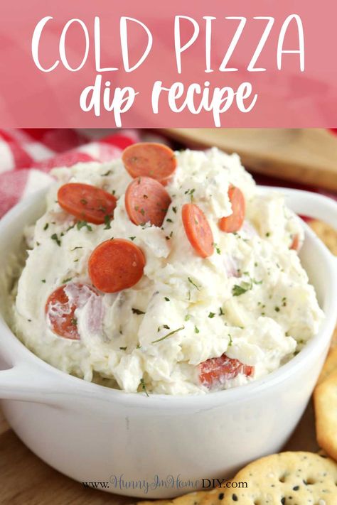 Pizza Dip With Cream Cheese, Cream Cheese Pizza, Pepperoni Dip, Cold Pizza, Pizza Dip Recipes, Cold Dip, Dip With Cream Cheese, Cold Dip Recipes, Cream Cheese Recipes Dip