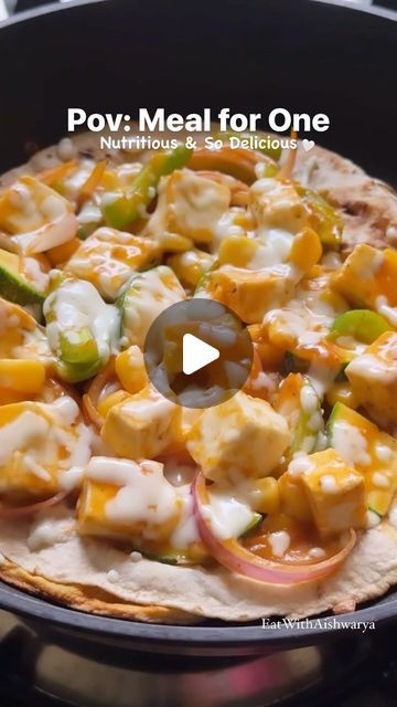 Aishwarya Sane on Instagram: "This is the best way to use Leftover Rotis💯 //
Meal for One pt1~ ROTI PIZZA 💛🍕

This is a series where I will show you all the foods that
✨ I love to eat
✨ are well balanced 
✨ are easy to recreate 
✨ can be made in small quantities! 

This Roti Pizza is my favourite meal that comes together in less than 10minutes! 🔥 I make it every now and then, especially on busy days. 

It’s way healthier than a regular pizza & tastes just as good! 🤤

So, Do try it asap! & Follow along for more fun recipes coming soon! 💛

#pizza 

{leftover roti, pizza, Indian pizza, quick meals, lunch, dinner, cheese}" Pizza Indian, Roti Pizza, Leftover Roti, Indian Pizza, Meal For One, Fun Recipes, Now And Then, I Will Show You, Meals For One