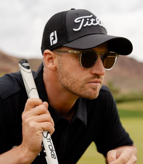 Major winner Wyndham Clark has teamed up with WMP Eyewear to launch his own range of sunglasses specifically designed for golfers. Golf Sunglasses, Golf Range, Classic Golf, Golf Fashion, Sunglasses For Men, Mens Golf, Golfers, Travel Case, Lenses