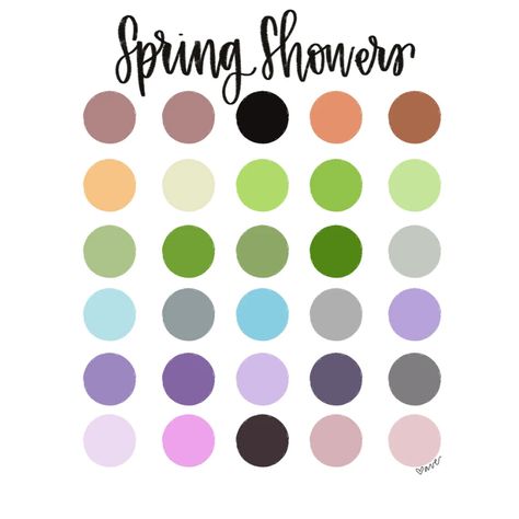 Spring Procreate, Color Palette Spring, Ipad Illustration, Palette Spring, Spring Tones, Procreate Color Palette, Spring Showers, Color Design Inspiration, Spring Shower