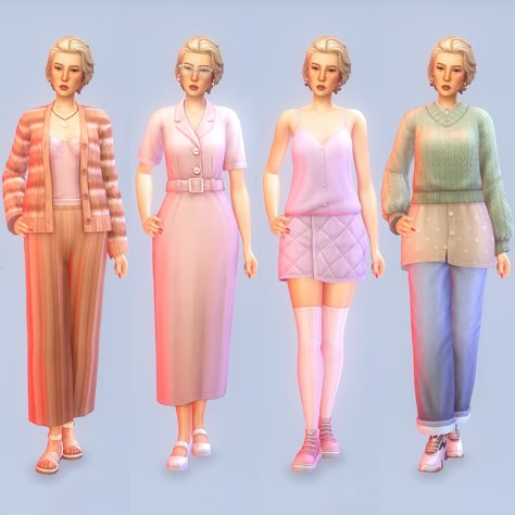 Sims 4 Base Game Outfits Ideas, Cc Lookbook, Cute Imvu Baddies, Growing Together, Outfits Female, Free Sims 4, Bratz Inspired Outfits, Sims 4 Characters, Sims 4 Mm