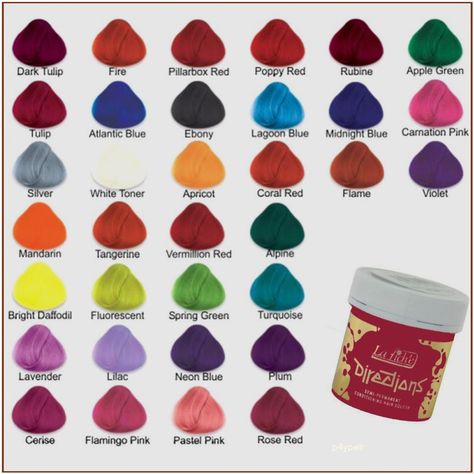 Adore Hair Dye, Directions Hair Dye, Hair Color Brands, Temporary Hair Dye, Beauty Hair Color, Lighter Hair, Dyed Blonde Hair, Hair Color Chart, Semi Permanent Hair Color