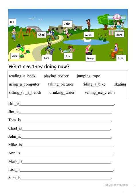 Primary 4 English Worksheets, Conversation Worksheets English, English Grade 2 Worksheets, Present Progressive Tense, Present Progressive, Reading Comprehension For Kids, English Practice, Grammar For Kids, English Teaching Materials