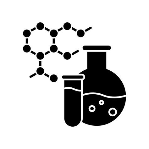 Chemistry black glyph icon. Science and medicine research. Biochemistry and pharmacology. Chemical liquid in flask. Protein molecules. Silhouette symbol on white space. Vector isolated illustration Science Icons Symbols, Chemistry Symbols, Wedding Rings Diamond Shape, Chemistry Icon, Chemistry Logo, Chemistry Drawing, Science Lab Decorations, Hello Kitty Icons, Ballet Crafts