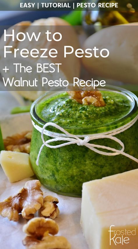 Best Pesto Recipe, Pesto Risotto, Pesto Uses, Freeze Leftovers, Basil Walnut Pesto, Freezing Pesto, Pesto Sauce Recipe, Homemade Pesto Recipe, Pasta Pesto