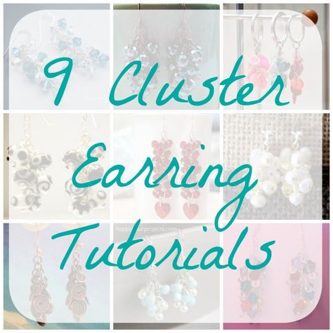 cluster Diy Earrings Tutorial Videos, Cluster Earrings Tutorial, Diy Pearl Earrings, Diy Earrings Tutorial, Diy Jewelry Making Tutorials, Earring Inspo, Silver Jewelry Box, Project List, Diy Bracelet Designs