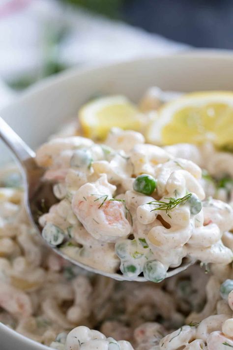 Looking for the perfect pasta salad? Dive into a bowl of this tantalizing shrimp pasta salad! This combination of succulent shrimp, al dente pasta, and veggies will transport your taste buds straight to flavor paradise. With a zesty dressing that brings it all together, this shrimp pasta salad is perfect for picnics, potlucks, or simply satisfying your cravings. Shrimp Pasta Salad With Italian Dressing, Seafood Pasta Salad Crab And Shrimp, Shrimp Pasta Salad Recipes, Lobster Pasta Salad, Cold Shrimp Pasta Salad, Shrimp Louie Salad, Seafood Pasta Salad, Pasta And Veggies, Cajun Potatoes