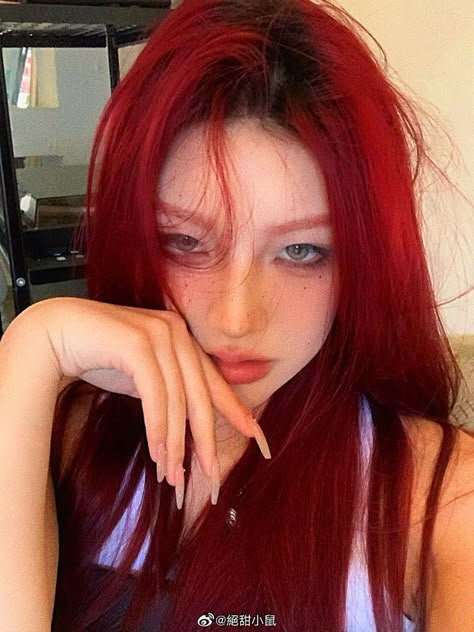 Ice Blue Eyes, Sakurada Dori, Hair Style Korea, A Messy Bun, Makeup Girl, Wig Ideas, Pretty Hair Color, Style Korea, Female Faces