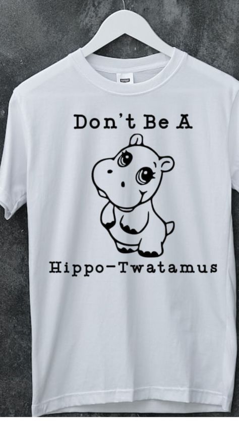 Don't Be a Hippo Twatamus Classic T-Shirt Designed and sold by artfartzzz For all those animal lovers, hippo lovers ,cute hippo design pun text funny designs Hippo Twatamus, Text Funny, Cute Hippo, Animal Lovers, Funny Texts, Funny Design, Animal Lover, Classic T Shirts, Shirt Designs