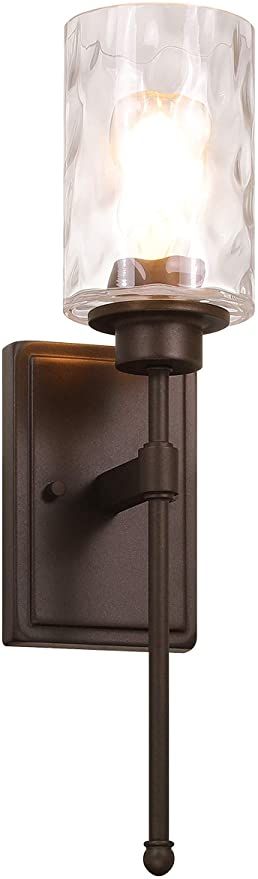 XiNBEi Lighting Wall Light 1 Light Wall Sconce with Glass, Classic Bathroom Vanity Light Dark Bronze Finish for Bedroom & Living Room XB-W1227-DB, Wall Lamps & Sconces - Amazon Canada Classic Bathroom Vanity, Modern Bathroom Vanity Lighting, Sconces Bathroom, Lighting Wall, Classic Bathroom, Bathroom Sconces, Bathroom Vanity Light, Bathroom Wall Lights, Modern Bathroom Vanity