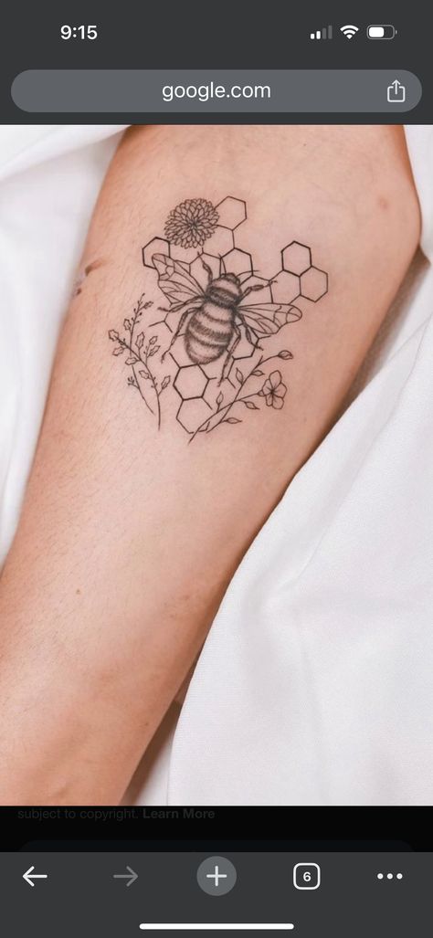 Bee Name Tattoo, Sister Bee Tattoo, Bee Tattoo Ideas Vintage, Bee Tattoo With Name, Bee Keeper Tattoo, Angry Bee Tattoo, Bee Tattoos With Flowers, Queen Bee Tattoo For Women, Cute Bee Tattoo Ideas