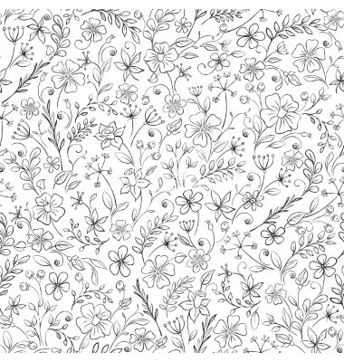 Ornate floral seamless texture endless pattern vector - by Leyasw on VectorStock® Endless Pattern, Secret Garden Colouring, Journal Fonts, Pen Pattern, Print Design Art, Flower Texture, Line Flower, Flower Stencil, Digital Borders Design