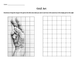 Grid Art Practice Drawing Sketch Project Actvity Worksheet Middle High School Homeschool Remote Distance Learning Hand Shading Value Value Shading Art Projects, Grid Drawing Practice, Art Assignments High School, Enlargement Drawing, Grid For Drawing, Grid Drawing Worksheet, Finish The Drawing Worksheets, High School Art Worksheets, Hand Shading