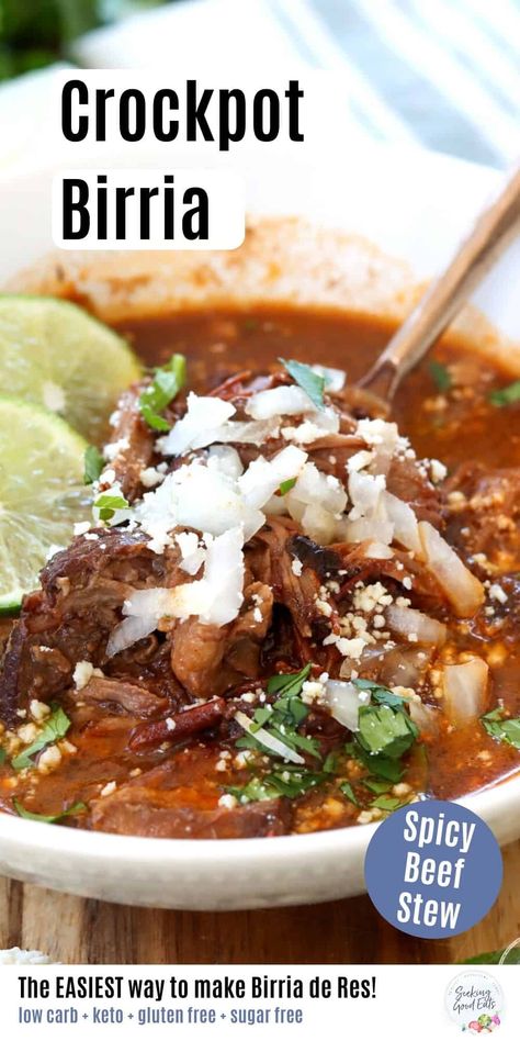 Dipping Tacos, Crockpot Birria, Barrio Tacos, Spicy Beef Stew, Recipe With Beef, Beef Birria Recipe, Birria Recipe, Beef Birria, Beef Crockpot