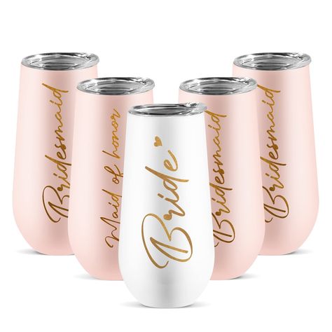 Bridesmaids Champagne, Champagne Bachelorette Party, Bridesmaid Champagne Flutes, Bridesmaid Cups, Engagement Gifts For Bride, Gifts For Bride, Bridesmaid Wine, Wedding Tumblers, Bridesmaid Tumbler