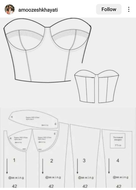 Diy Corset, Diy Clothes Patterns, Clothing Pattern Design, Corset Sewing Pattern, Sewing Projects Clothes, Sewing Clothes Women, Corset Pattern, Diy Clothes Design, Fashion Design Patterns