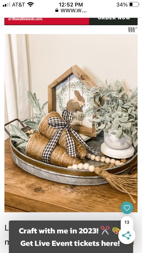 Jute Carrots Diy, Easter Farmhouse Decor Diy, Spring Diy Decorations, Easter Tray Decor Ideas, Spring Crafts To Sell, Spring Crafts Diy, Spring Diy Crafts, Spring Diy Decor, Easter Diy Crafts