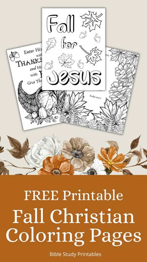 Christian Fall Coloring Pages, Fall Sunday School Lessons, Religious Coloring Pages, Fall Sunday School Crafts, Christian Thanksgiving Crafts, Bible Coloring Sheets, Fall Coloring Sheets, Jesus Coloring Pages, Kids Sunday School Lessons