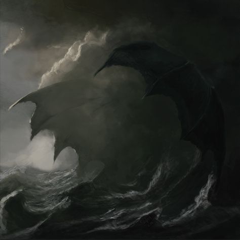 Sea demon awakes - concept art, Stefan Todorovic on ArtStation at https://www.artstation.com/artwork/b0eDr Leviathan Aesthetic, Sea Dragon Leviathan, Sea Demon, Light Film, Mermaid Aesthetic, Cosmic Horror, Concept Art Drawing, T Art, Sea Monsters