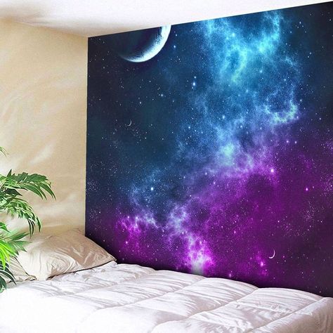 Night Sky Pattern, Galaxy Bedroom, Beach Tapestry, Galaxy Room, Tail Pattern, Cheap Wall Tapestries, Sky Pattern, Galaxy Painting, Wall Vinyl