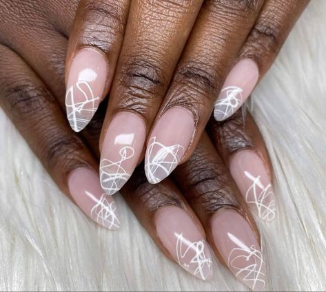 White Line French Tip, Line Nails Design, Line French Tip Nails, White Line Nails, Line French Tip, Line Nails, Line Nail Art, Lines On Nails, Tip Nails