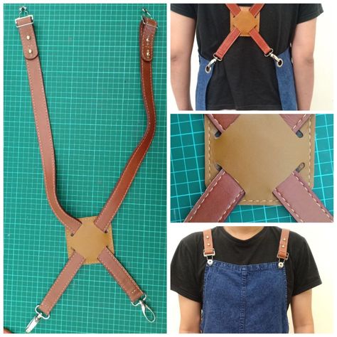 Diy Leather Apron, Leather Holster Pattern, Denim Recycle, Coveralls Workwear, Barista Apron, Leather Craft Projects, Denim Apron, Leather Apron, Gardening Apron