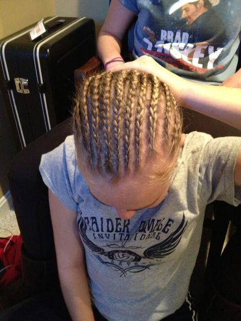 White girl cornrows White Boy Cornrows, Cornrows White Girl, Cornrow Hairstyles White, Girl Cornrows, White Girl Cornrows, How To Cornrow, Braid For Beginners, Cornrow Updo Hairstyles, Cornrows For Girls