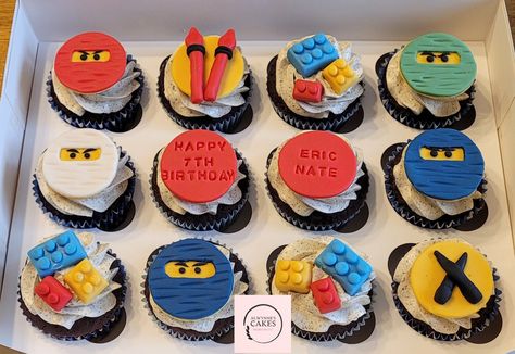 Ninjago Cupcakes, Ninja Lego, Food Board, Homemade Cakes, Birthday Cakes, Birthday Ideas, Lego, Birthday Cake, Cake