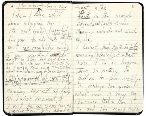 A peek inside the notebooks of famous authors, artists and visionaries - Mairlyn Monroe, Mark Twain, Kurt Cobain & more Writers Notebook, Commonplace Book, Nick Cave, S Diary, Famous Authors, Norma Jeane, Ernest Hemingway, Journal Diary, Mark Twain