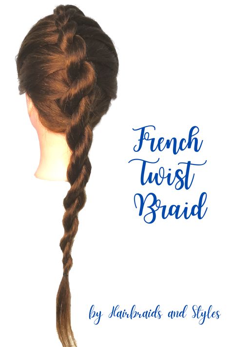 Twist Instead Of French Braid, Twisted Hair Braid, French Twist Braid Tutorial, Long Korean Hairstyles, How To Twist Hair, Twist French Braid, French Twist Braid, Twist Braid Tutorial, French Twist Braids