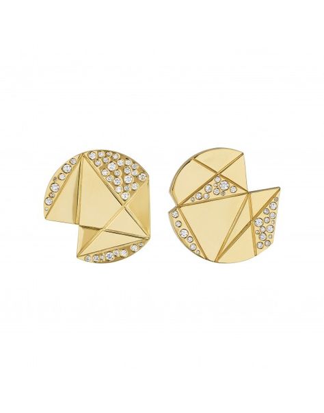 NUUN Jewels. YELLOW GOLD ROUND EARRINGS. 18k yellow gold earrings with diamonds totalling 0,57 carat. #NuunJewels #NuunBoutique #71FaubourgSaintHonoré #ConstellationCollection #Paris #Diamond Nuun Jewels, Geometry Fashion, Geometric Jewellery, Gold Round Earrings, Earrings With Diamonds, Yellow Gold Earrings, Trendy Necklaces, Trendy Earrings, Geometric Jewelry