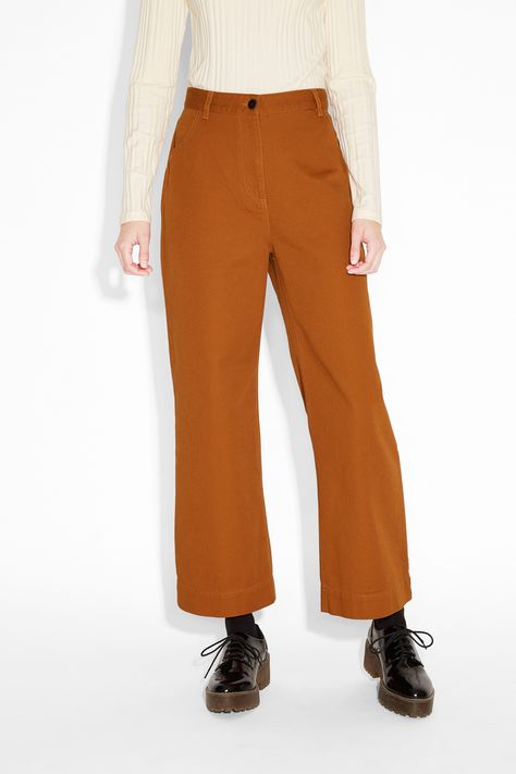 Dark Orange Pants Outfit, Orange Pants Outfit, High Waisted Pants Outfit, Trouser Outfit, Orange Pants, Different World, A Different World, Stretchy Leggings, Fitted Trousers