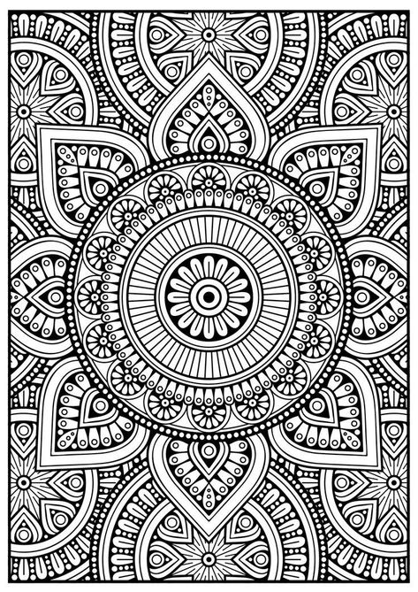 Color Full Mandala Art, Zendoodle Coloring Pages, Mandela Colouring Pages, Sunflower Coloring, Coloring Canvas, Coloring Paper, Mandala Printable, Mandala Animal, Adult Colouring Printables