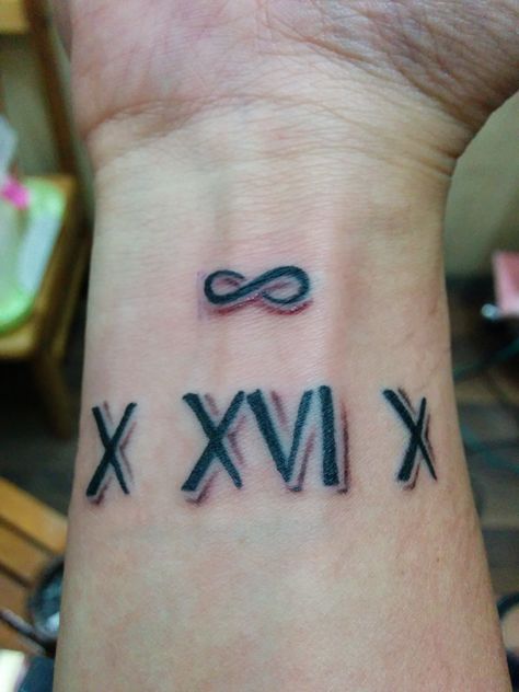 Wedding Anniversary Tattoo, Anniversary Tattoo, 20th Wedding Anniversary, Roman Numeral Tattoos, 20 Wedding Anniversary, The Oven, Infinity Tattoo, Wedding Anniversary, Tattoo Quotes