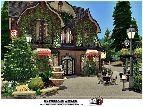 Wizard House, Harry Potter House, Box House, Sims 4 Download, Floral Tiles, The Sims 4 Download, Old Cottage, House No, Box Houses