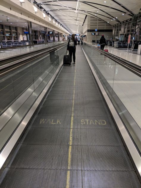 Inside Airport, Modern Factory Design, Airport Escalator, Airport Terminal Aesthetic, Detroit Airport, Airport Parking Lot, Moving Walkway, Commercial Farming, Typography Design Font